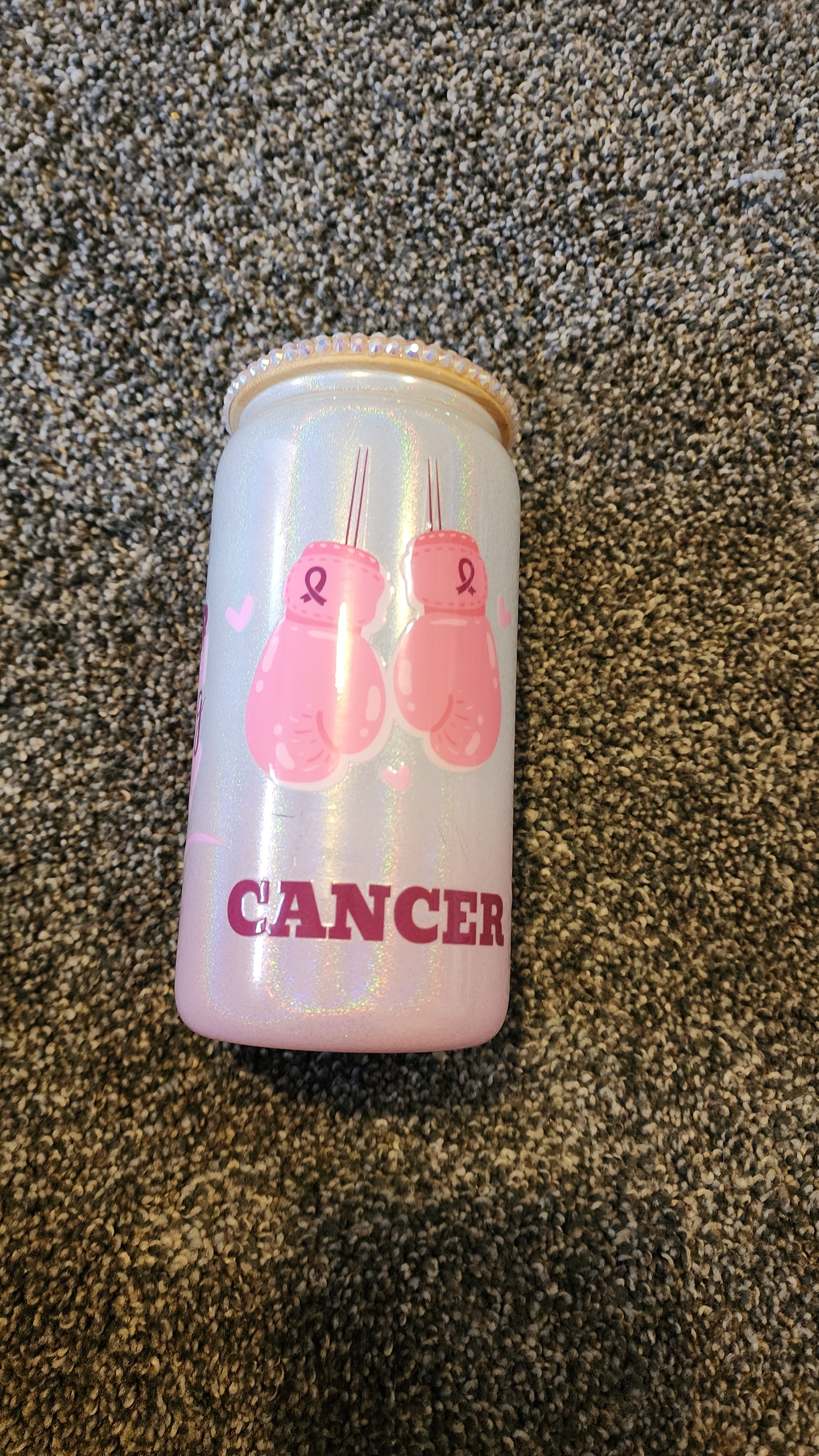 Fight Cancer Glass Tumbler