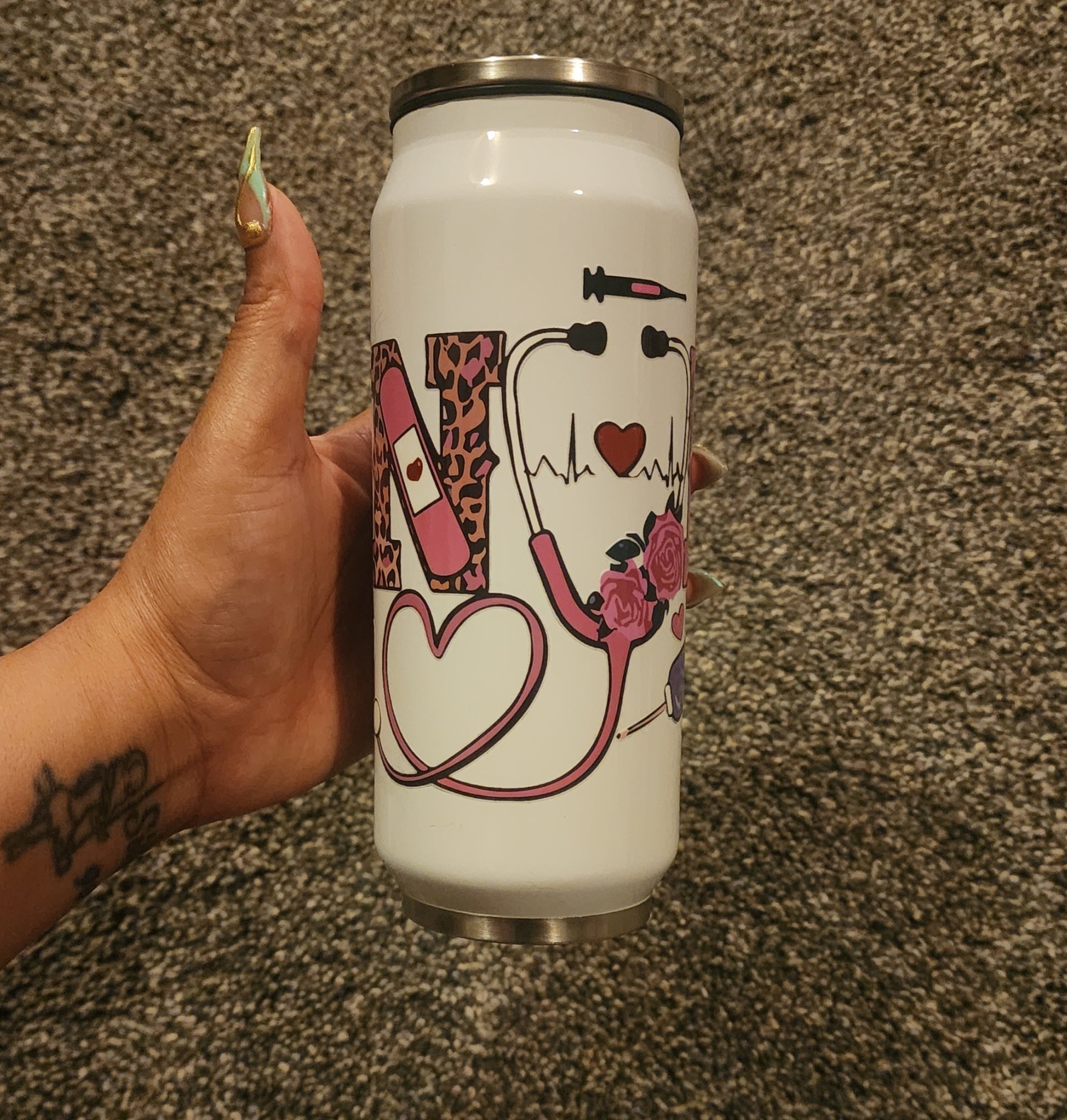 White Nurse Can Tumbler